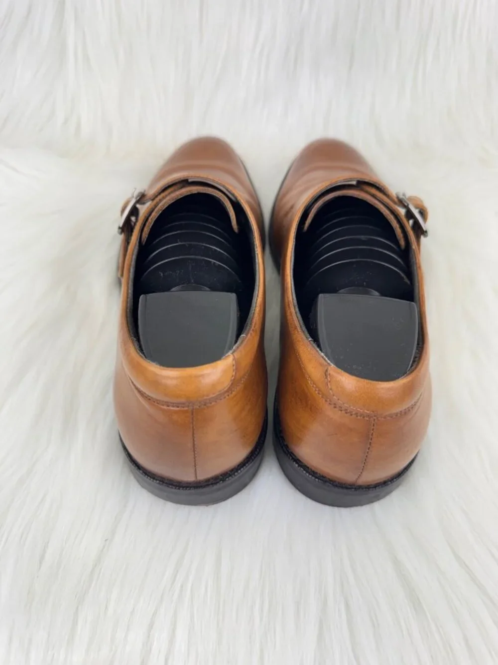 Joseph Abboud Dixon Single Monk Strap Dress Shoes Loafers Sz US 9.5 Light Brown